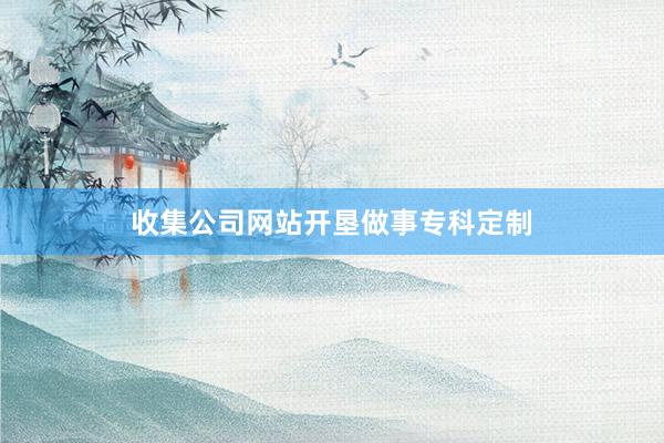 收集公司网站开垦做事专科定制